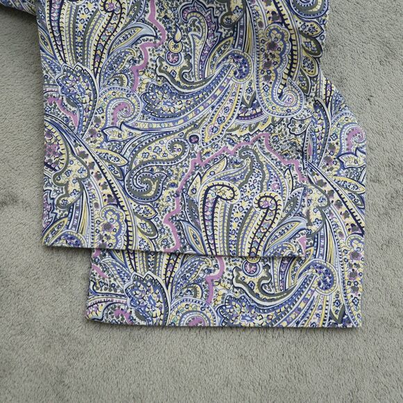 Talbots Pants Women's Size 12P Multicolor Mid-Rise Crop Paisley 21" Inseam - Picture 14 of 16